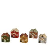 Lumineo BO Terracotta House with Steady Light 12cm - 5 Assorted